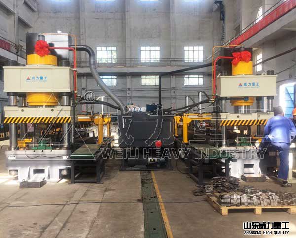 客戶一次采購(gòu)兩條由液壓機(jī)組成的錨桿托盤生產(chǎn)線